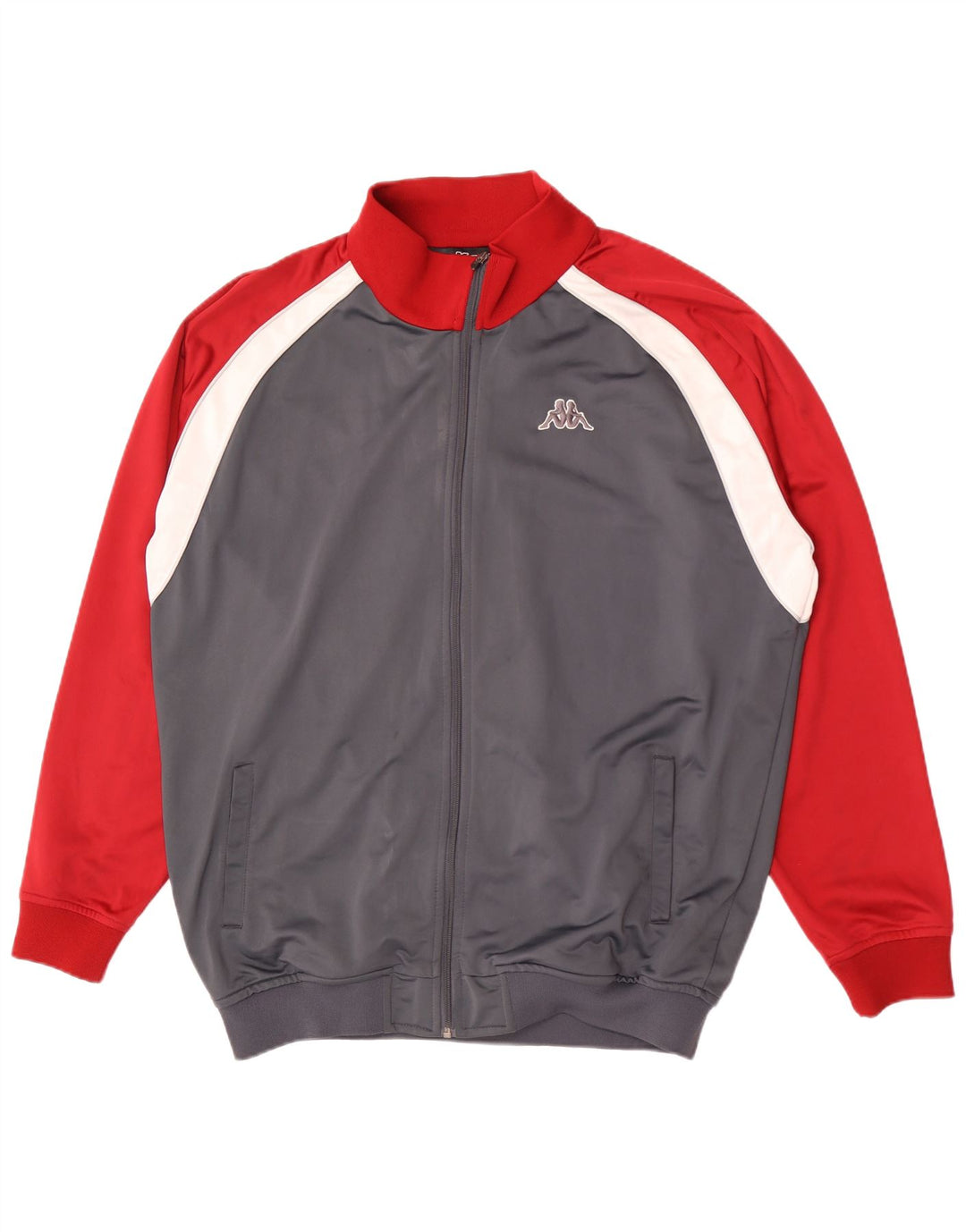 Jachetă de trening pentru bărbați Kappa, 3XL, gri, poliester color bloc