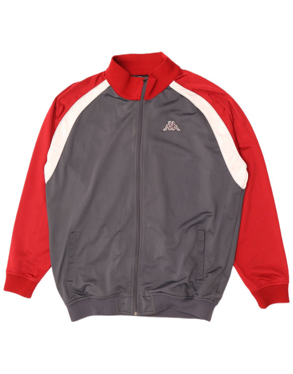 Jachetă de trening pentru bărbați Kappa, 3XL, gri, poliester color bloc