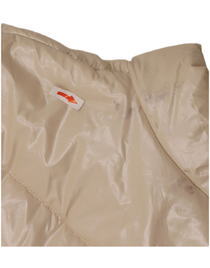 Jachetă căptușită Benetton pentru femei UK 18 XL Bej Poliamidă
