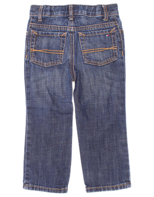Tommy Hilfiger Blugi drepti pentru bebelusi baieti 18-24 luni W20 L14 albastru bumbac