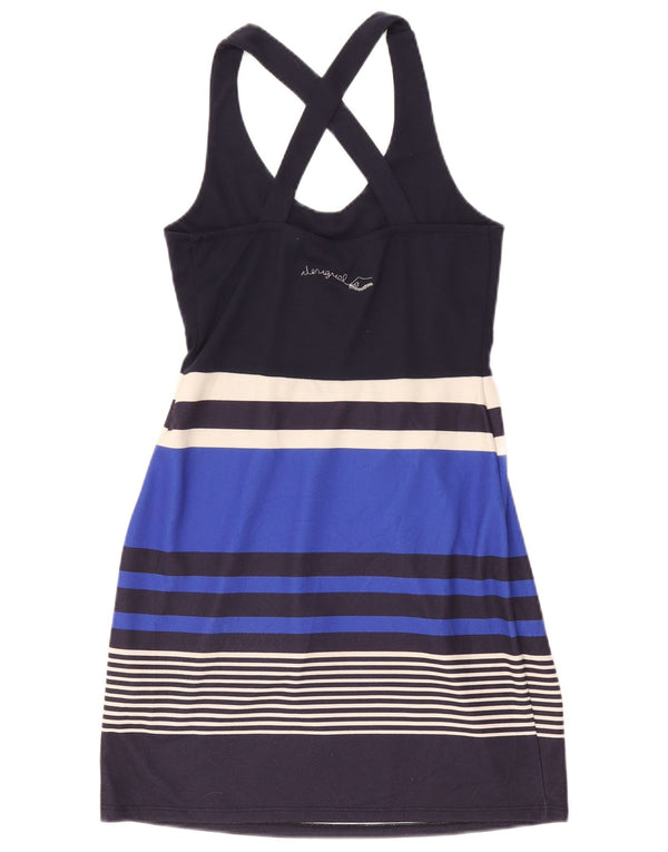 Desigual Womens Graphic Sundress UK 12 Medium Bleumarin Poliester cu dungi