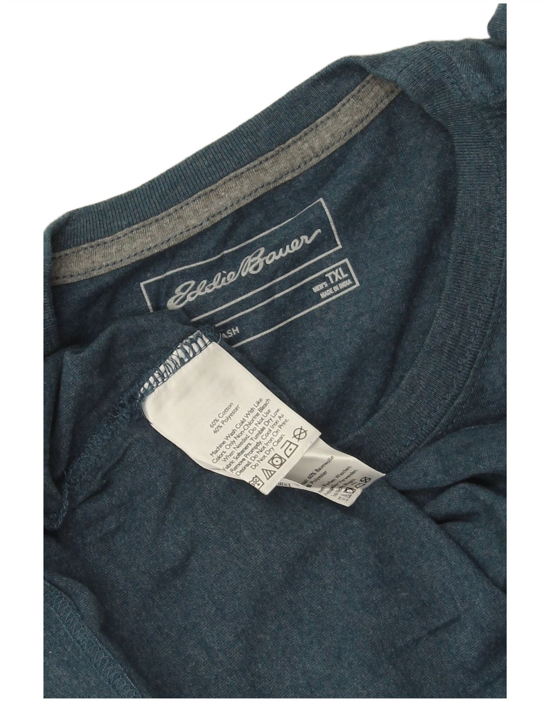 EDDIE BAUER Tricou Bărbați Top XL Bumbac Albastru