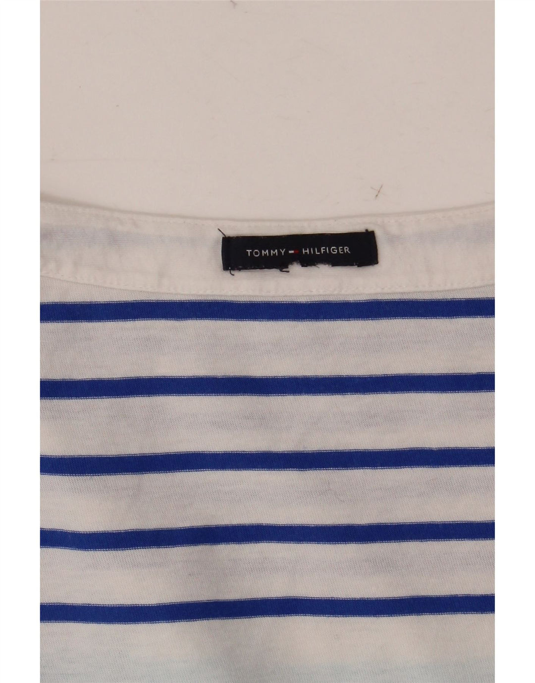 TOMMY HILFIGER Top pentru femei cu mâneci 3/4 UK 12 Medium Blue Striped
