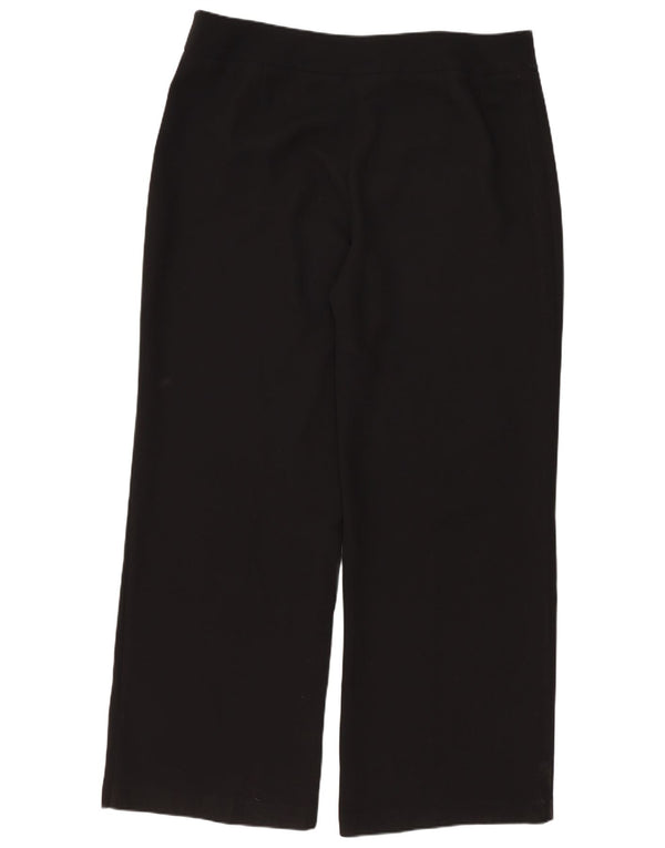 Marks & Spencer Womens Straight Casual Trousers UK 16 Large W36 L31 Black