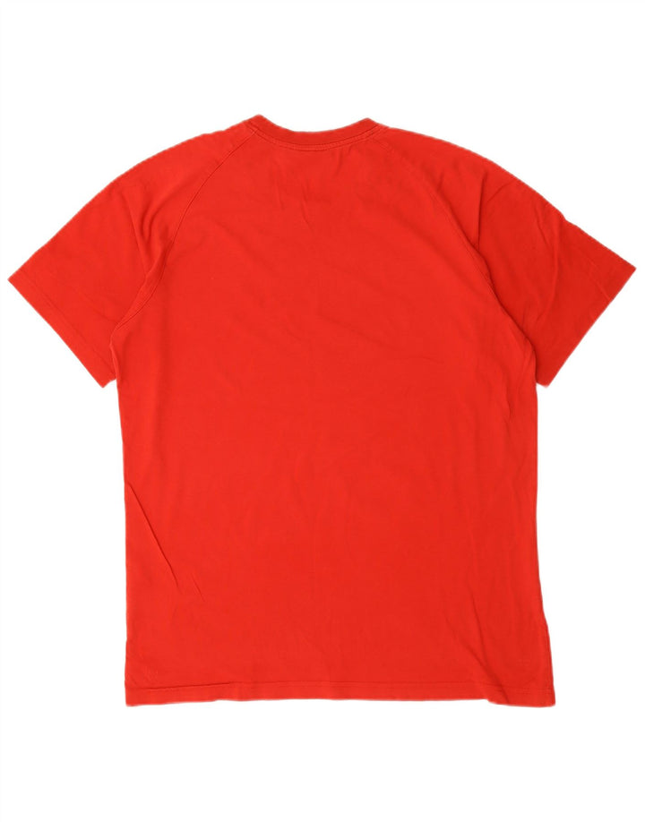 Tricou grafic pentru bărbați Adidas Top, bumbac roșu mediu