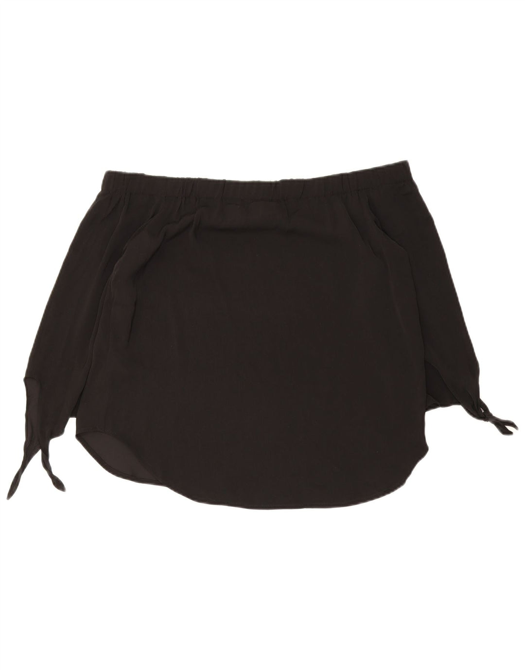 Top pentru femei Oasis, cu mâneci 3/4, fără umeri UK 12 Poliester mediu negru