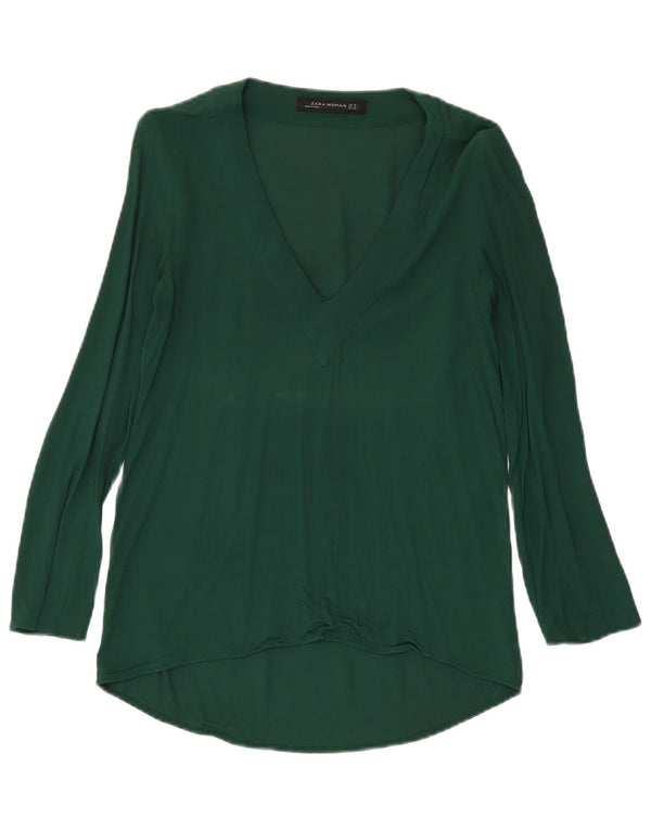 Zara Bluză cu mânecă lungă pentru femei UK 6 XS Verde