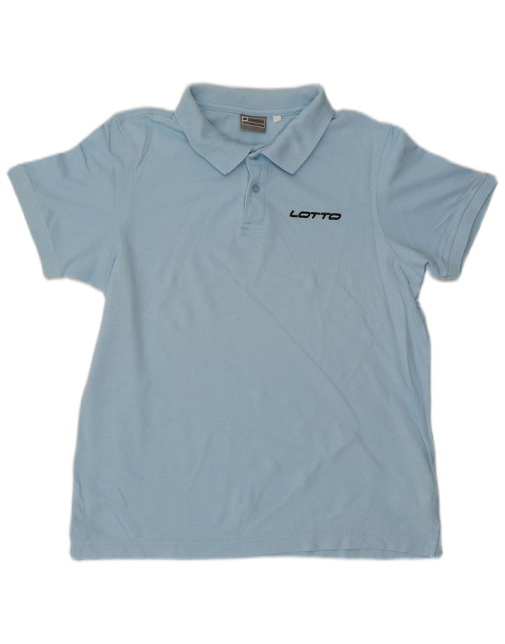 Tricou polo pentru bărbați Lotto, mare, albastru, bumbac