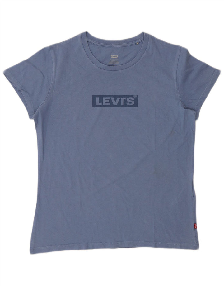 Tricou cu grafic Levi's pentru femei Top UK 14 Medium Blue Bumbac