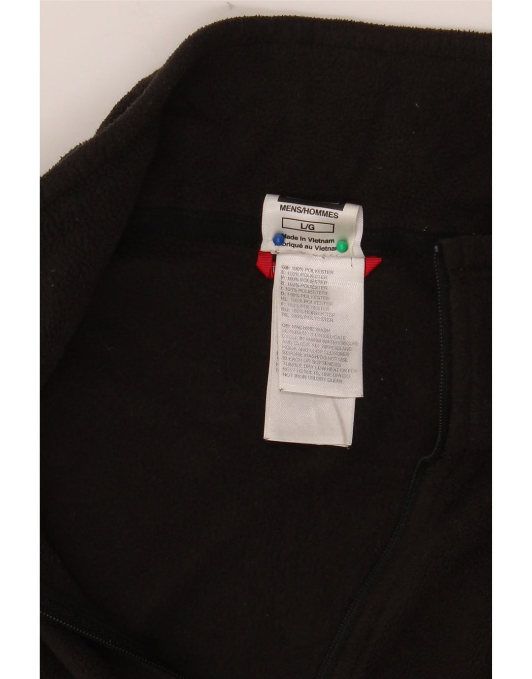 Pulover pentru bărbați THE NORTH FACE, din lână, cu fermoar și gât, poliester negru mare