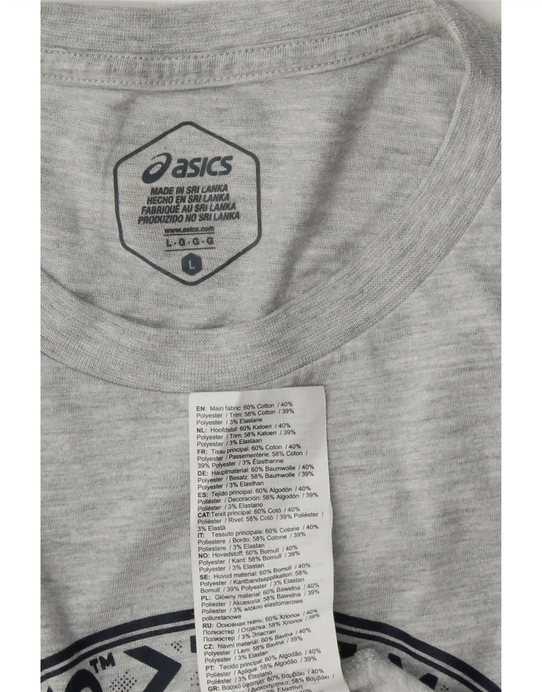 Tricou grafic Asics pentru bărbați Top mare bumbac gri