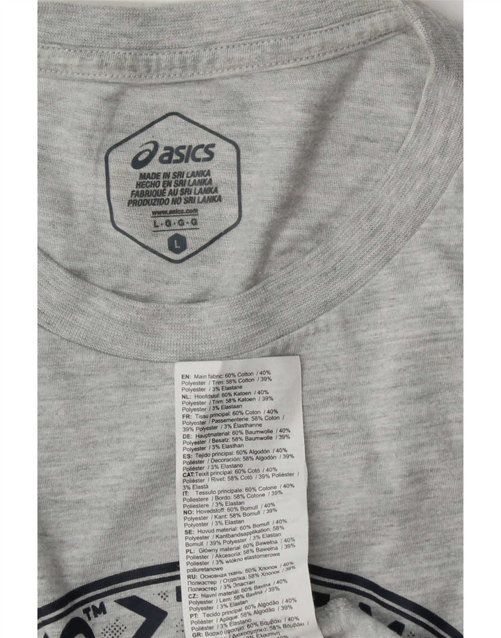 Tricou grafic Asics pentru bărbați Top mare bumbac gri