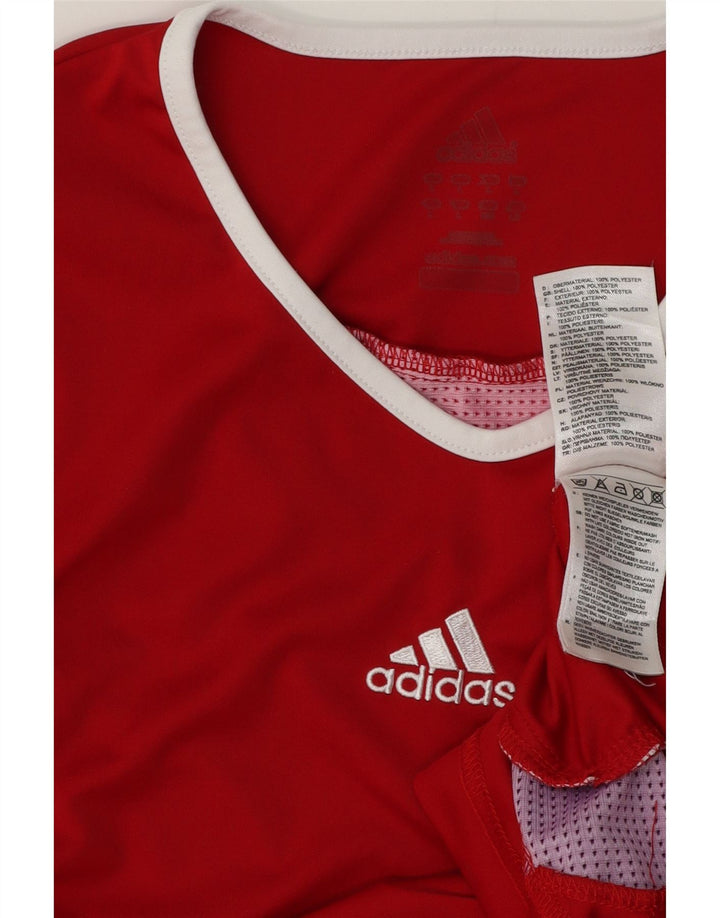 Tricou Adidas Climalite pentru bărbați Top mare, roșu, poliester color bloc