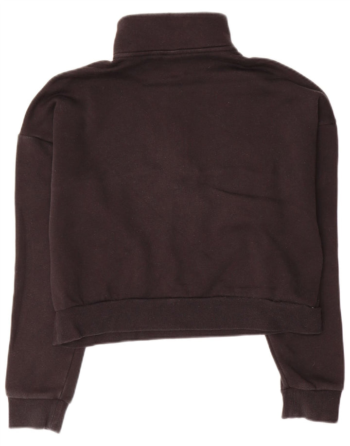 ADIDAS Fete Loose Fit Crop Pulover 12-13 ani, bumbac negru