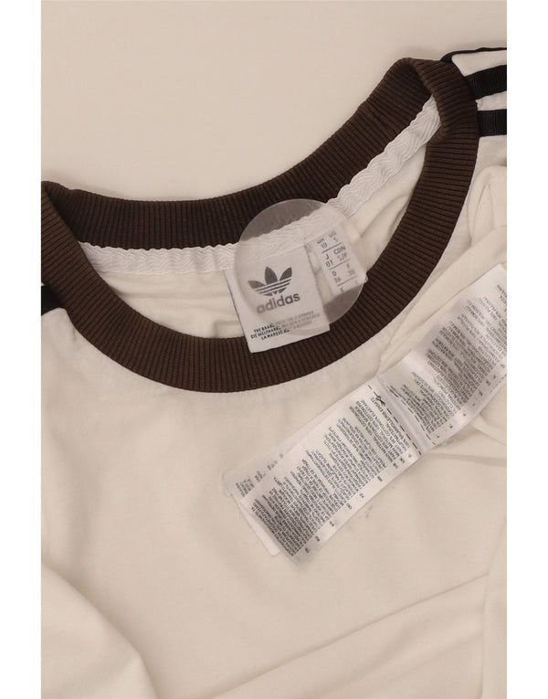 Tricou supradimensionat pentru femei ADIDAS UK 10 Small Bumbac alb