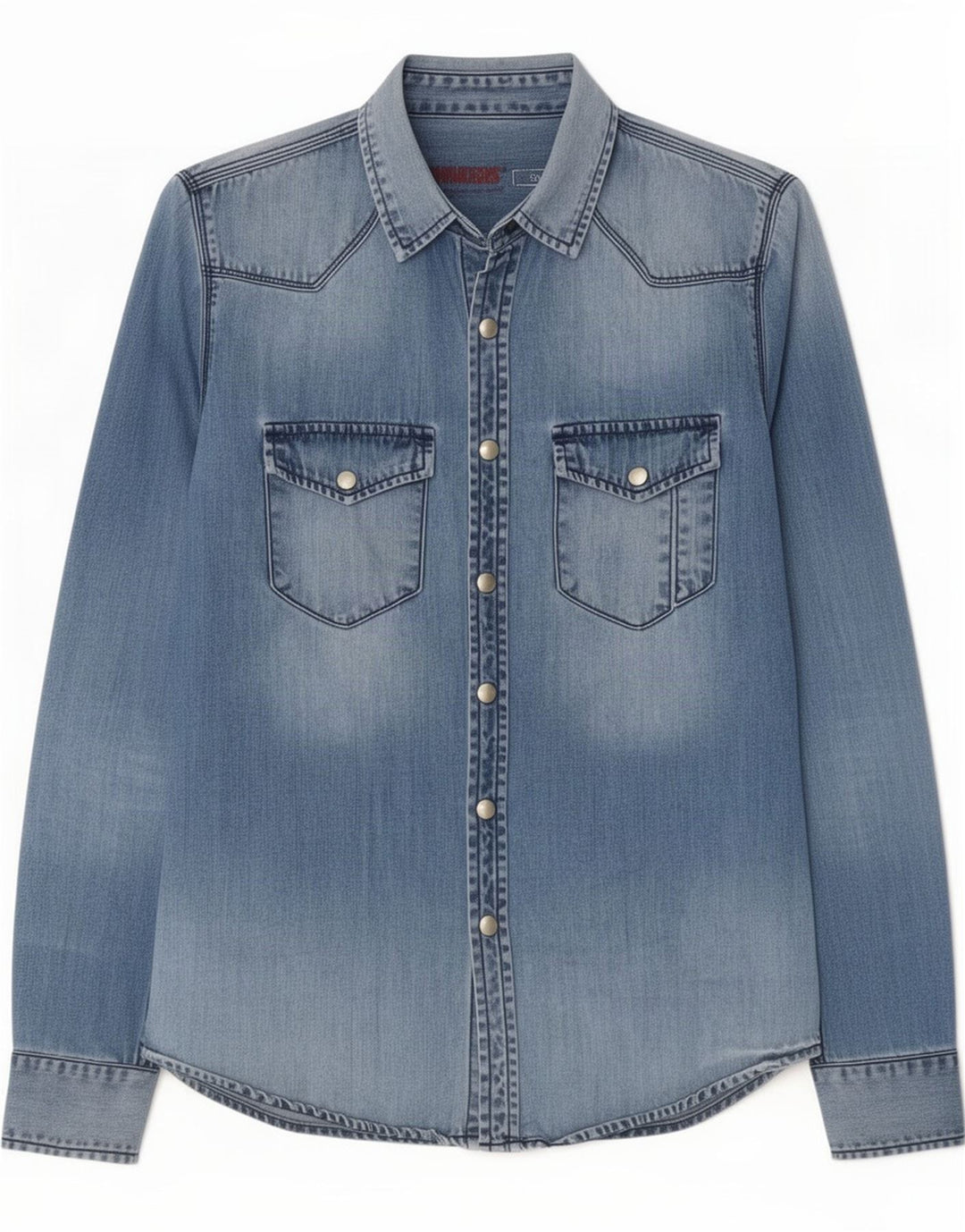 Morris Cămașă din denim pentru bărbați, mare, albastru, bumbac