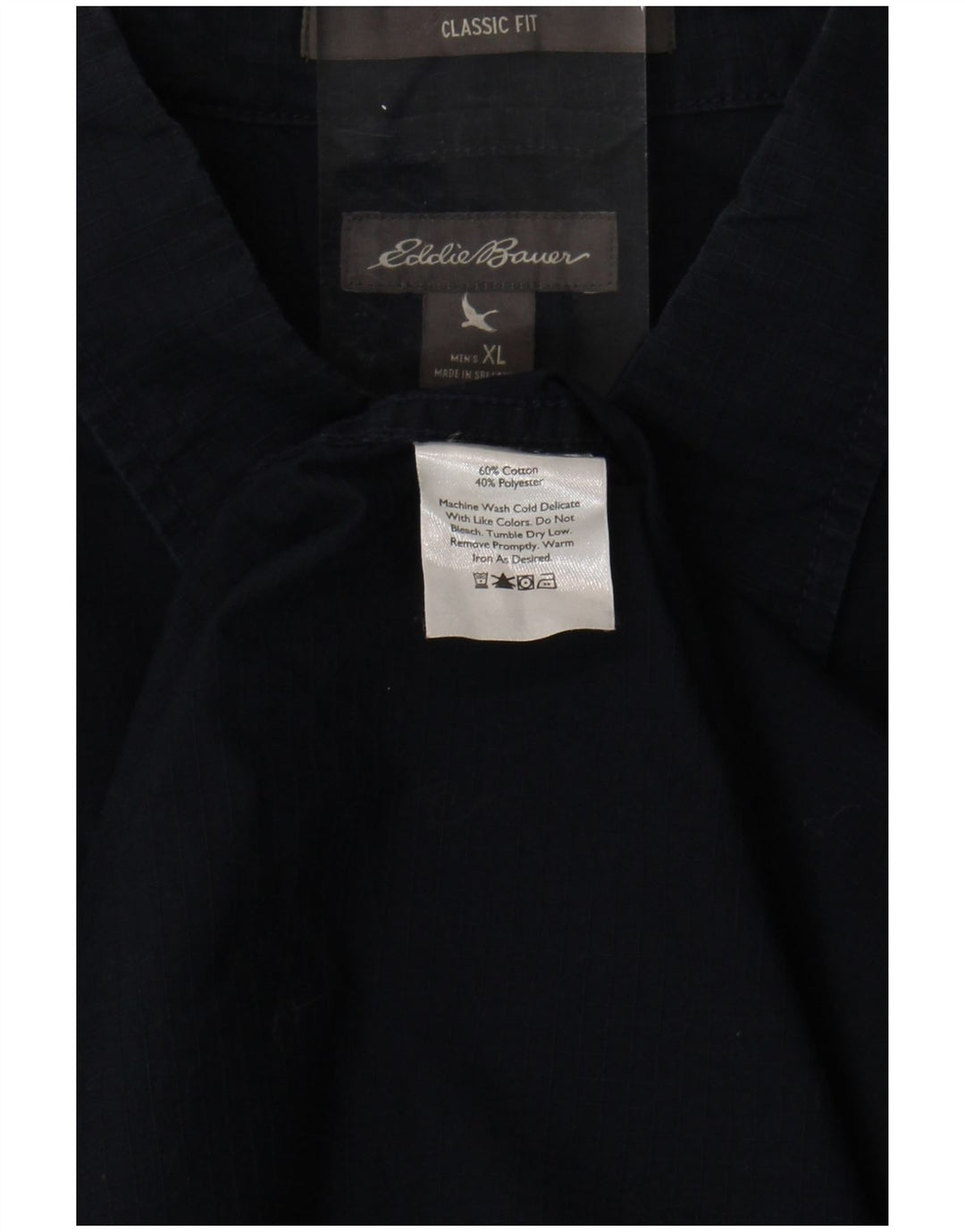 EDDIE BAUER Cămașă cu mânecă scurtă pentru bărbați, cu croiala clasică, XL, bumbac bleumarin