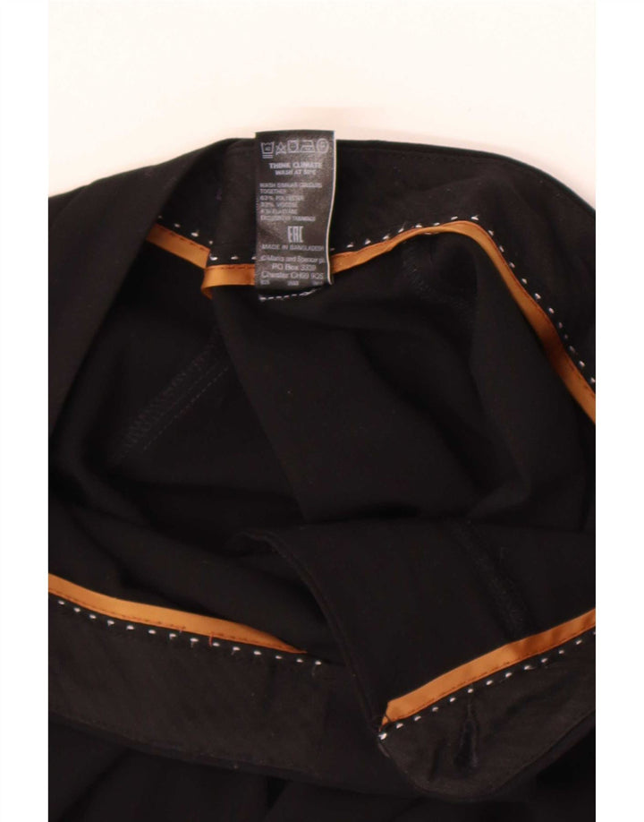 Pantaloni de costum Bootcut pentru femei Marks & Spencer UK 12 Medium L30 L27 Negru