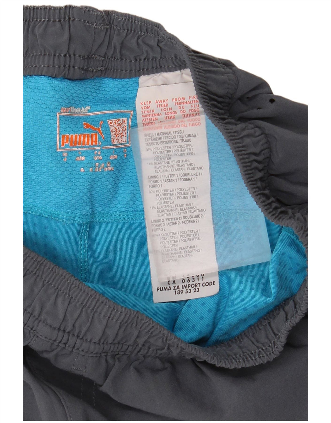 Pantaloni scurți sport Puma pentru bărbați, gri mediu, poliester color bloc