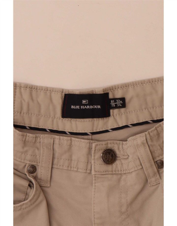 Marks & Spencer Pantaloni casual drepti pentru bărbați Blue Harbour W32 L31 gri