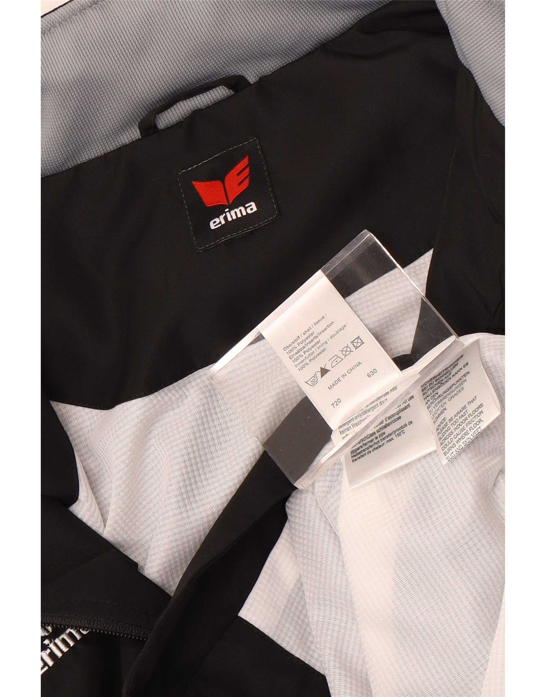Jachetă de trening pentru bărbați Erima UK 38/40 Poliester color bloc negru mediu
