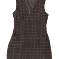Oasis Womens Sleeveless Sheath Dress UK 14 Medium Grey Check Polyester
