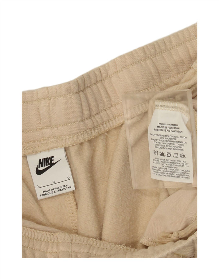 Pantaloni scurți sport Nike pentru bărbați, mari, bej, bumbac