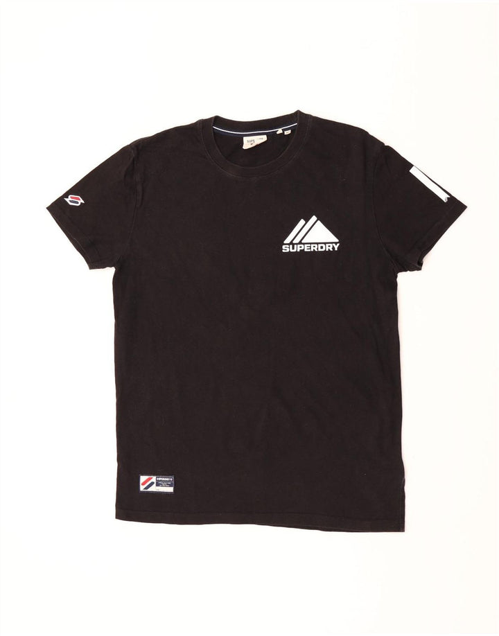 Tricou grafic pentru bărbați Superdry Top Medium Black Bumbac