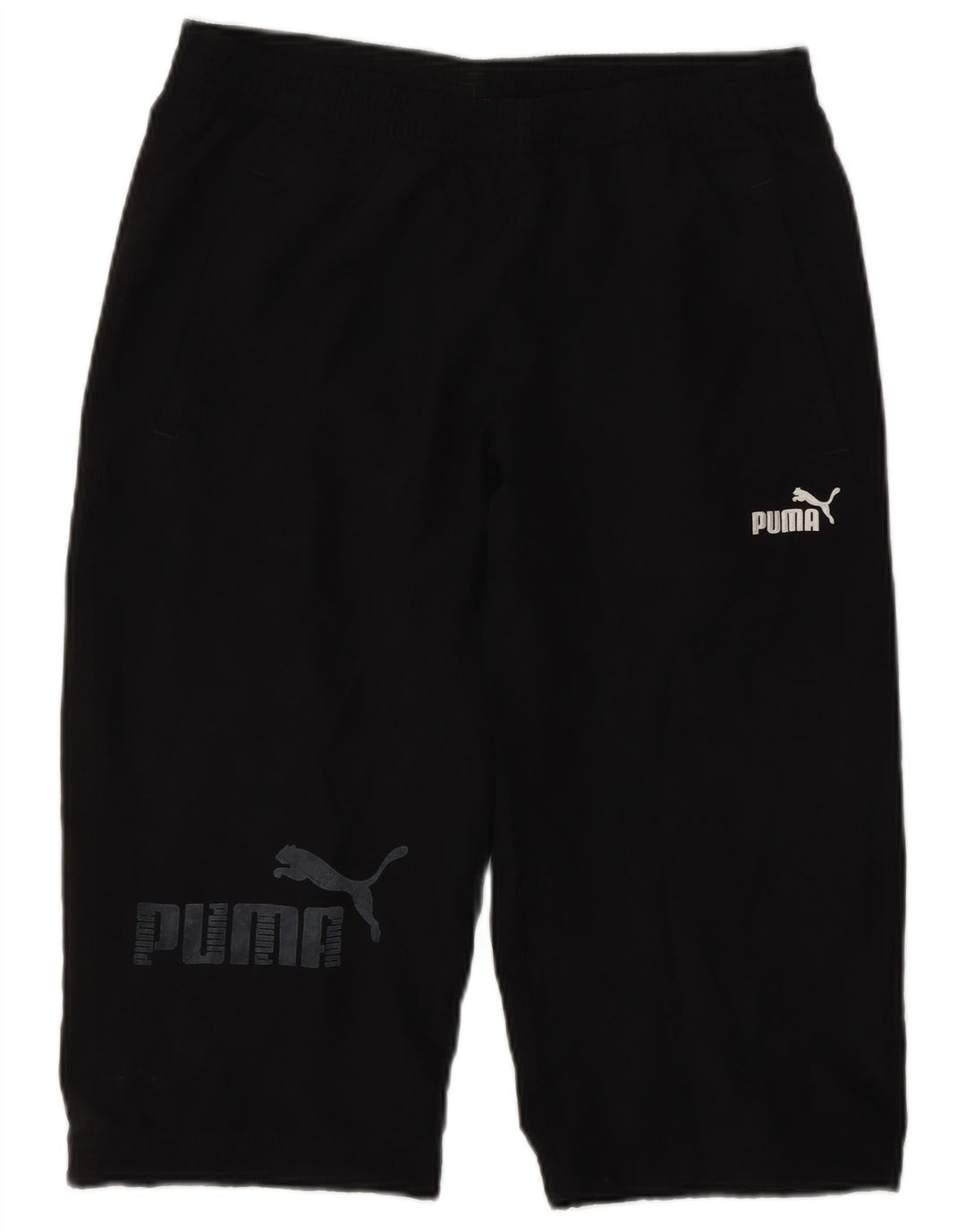 Pantaloni scurți sport PUMA Graphic Bermuda pentru băieți 13-14 ani poliester negru