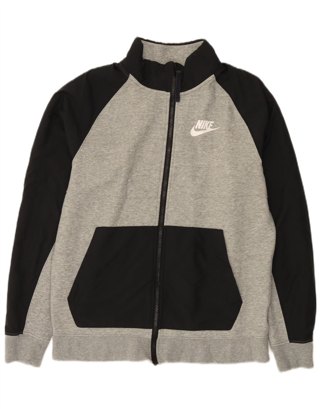 Jachetă de top pentru trening Nike pentru bărbați, bumbac color bloc, gri mic