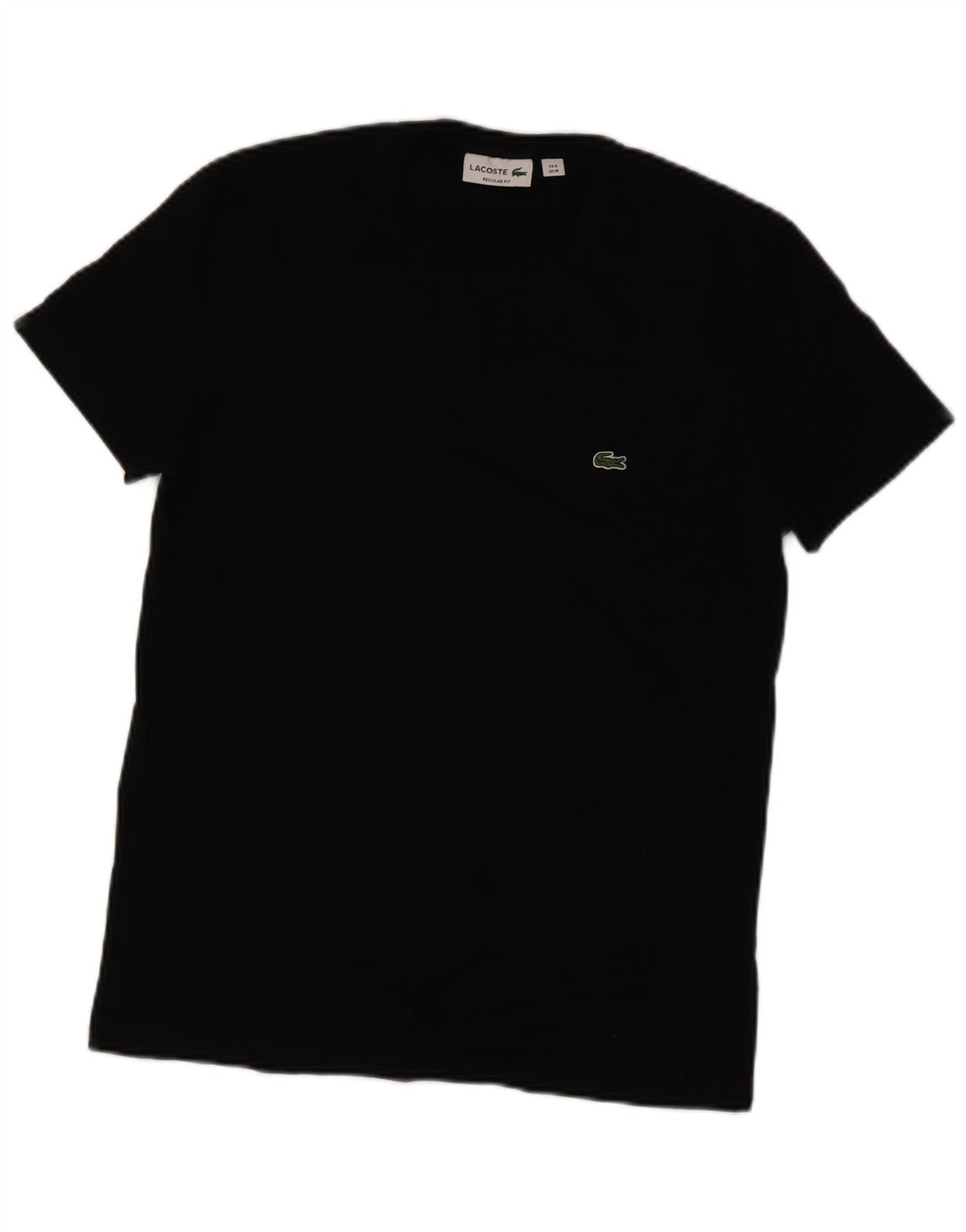 Tricou Lacoste pentru bărbați, cu croiala normală, top mărime 4, bumbac mediu negru