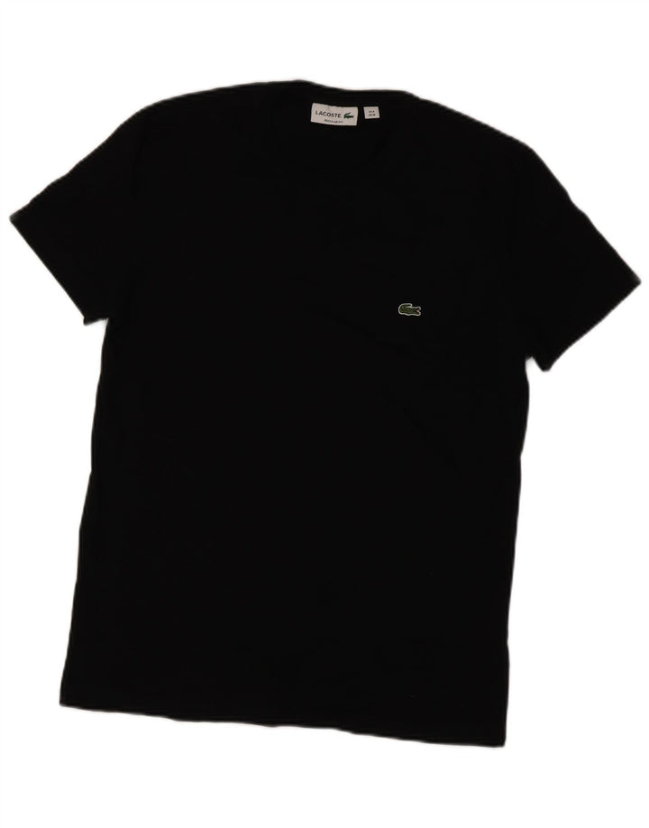 Tricou Lacoste pentru bărbați, cu croiala normală, top mărime 4, bumbac mediu negru