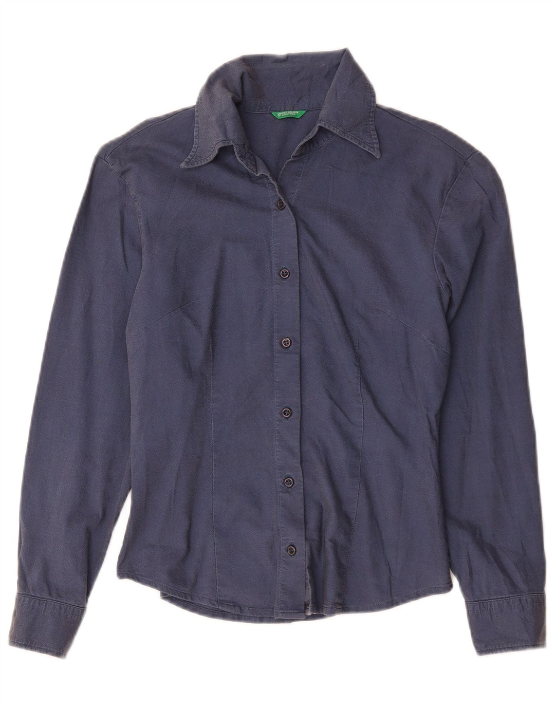 Cămașă Benetton pentru femei UK 10 Small Bleumarin Bumbac