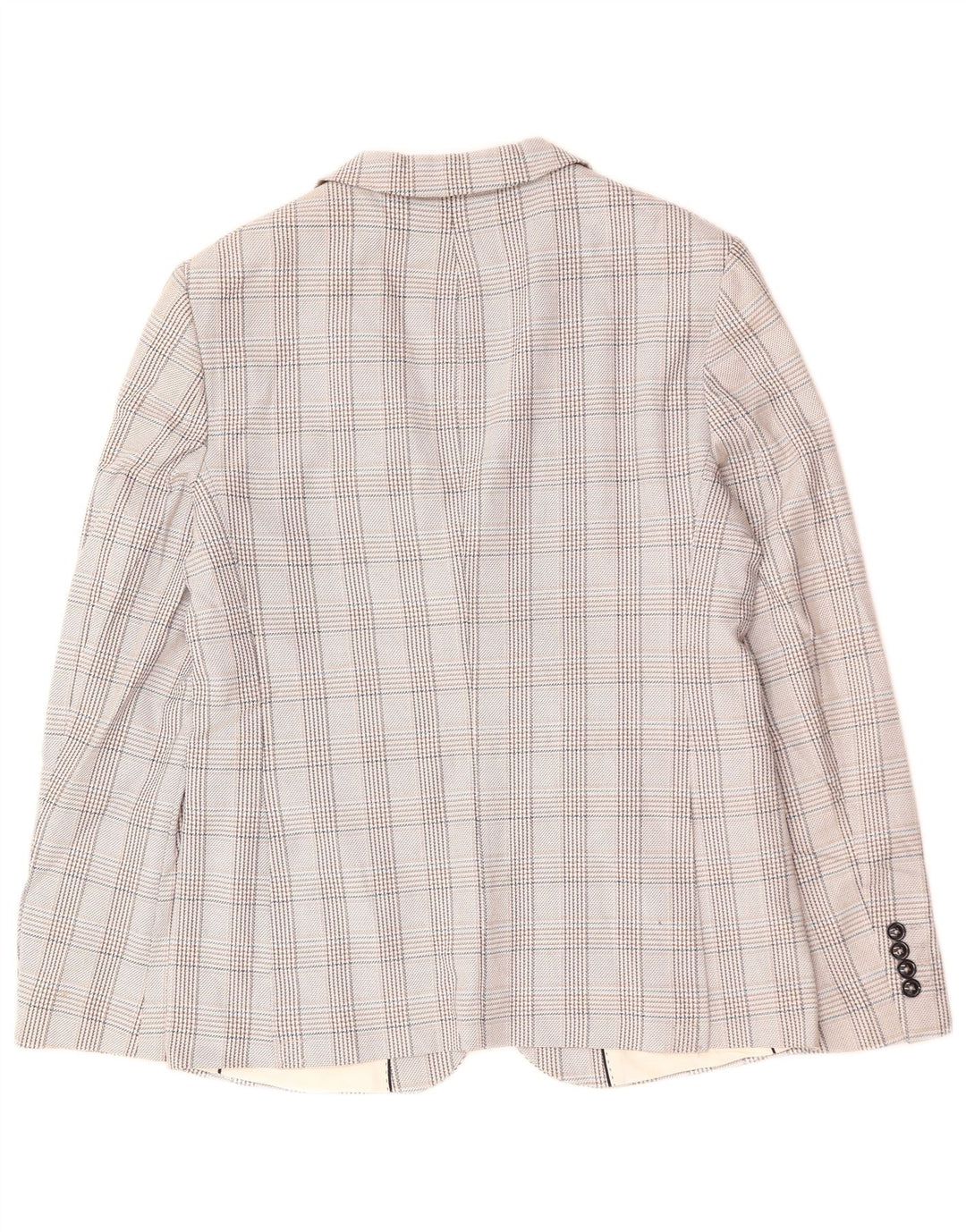 Jachetă pentru bărbați ZARA, cu 2 nasturi, EU 48, poliester cu picioare de găină, gri mediu