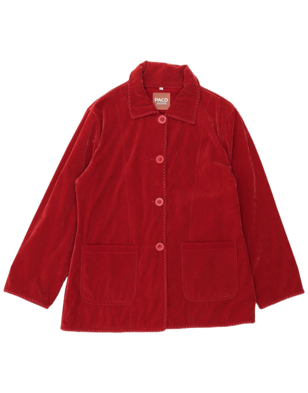 Palton din lână Paco pentru femei UK 16 Poliester roșu mare