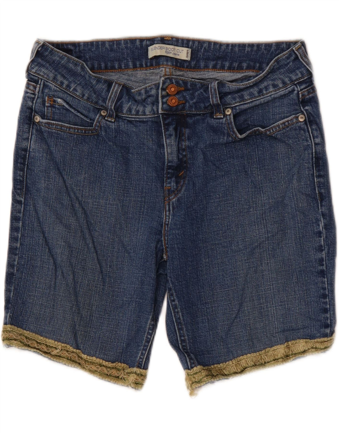 Pantaloni scurți Levi's 526 Denim US 12 Large W32 Blue Bumbac