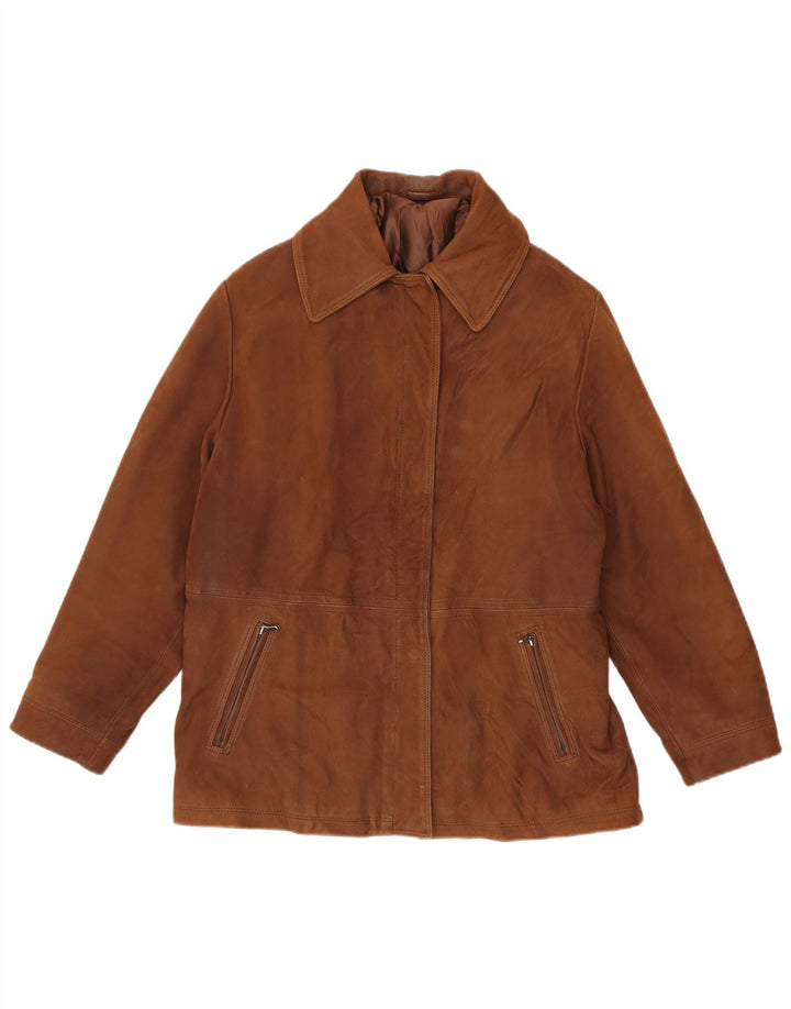 Jachetă de piele pentru femei Conbipel UK 14, piele maro mare