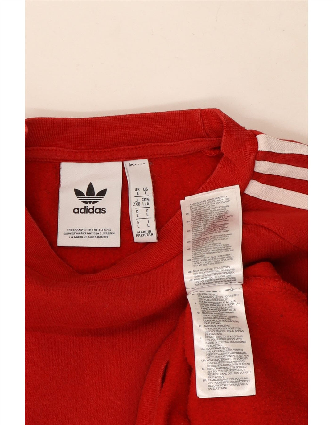 Hanorac pentru bărbați Adidas Jumper mare, roșu, bumbac
