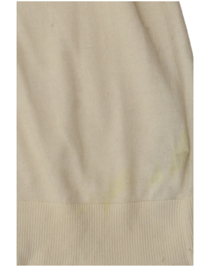 MASSIMO DUTTI Pulover cu gât rulat pentru femei UK 12 Medium White