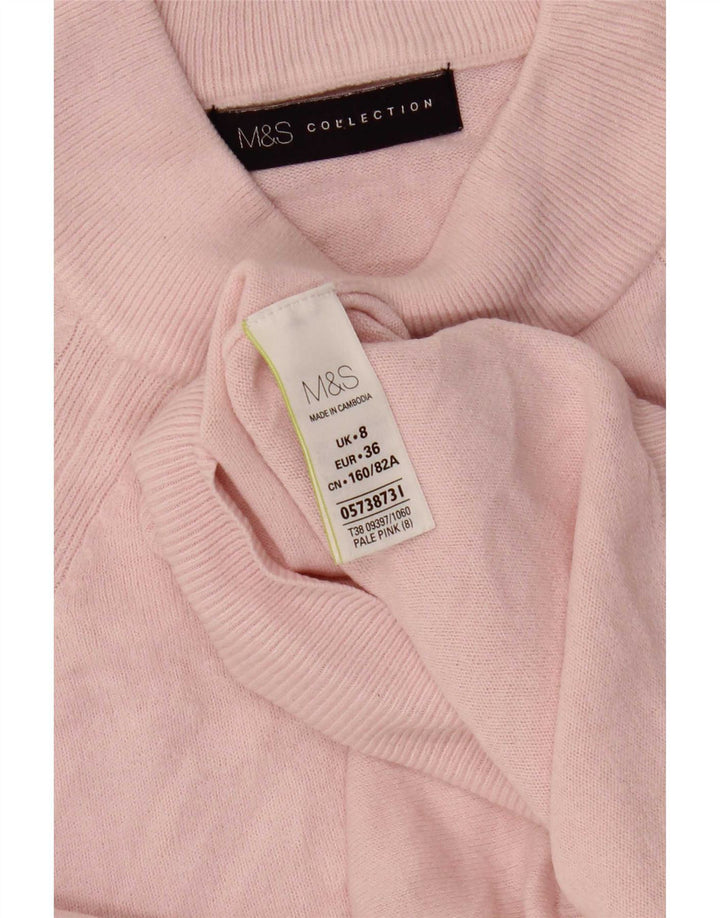 Pulover cu gât țestoasă pentru femei Marks & Spencer, UK 8, mic, roz