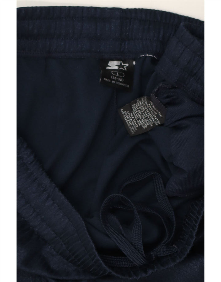 STARTER Mens Sport Shorts Large  Navy Blue Polyester