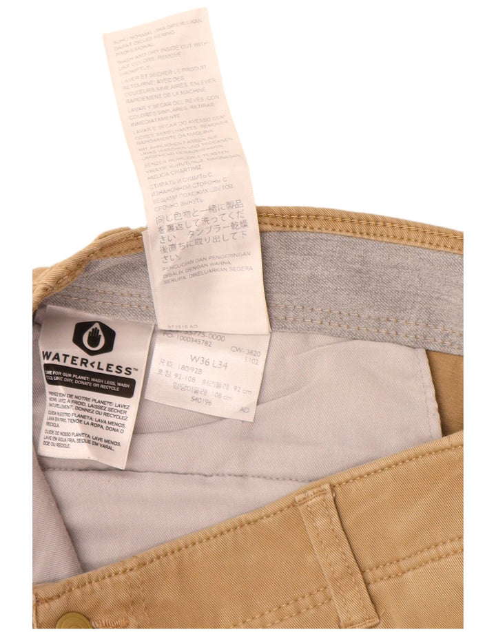 DOCKERS Pantaloni chino subțiri pentru bărbați L36 L32 bumbac bej