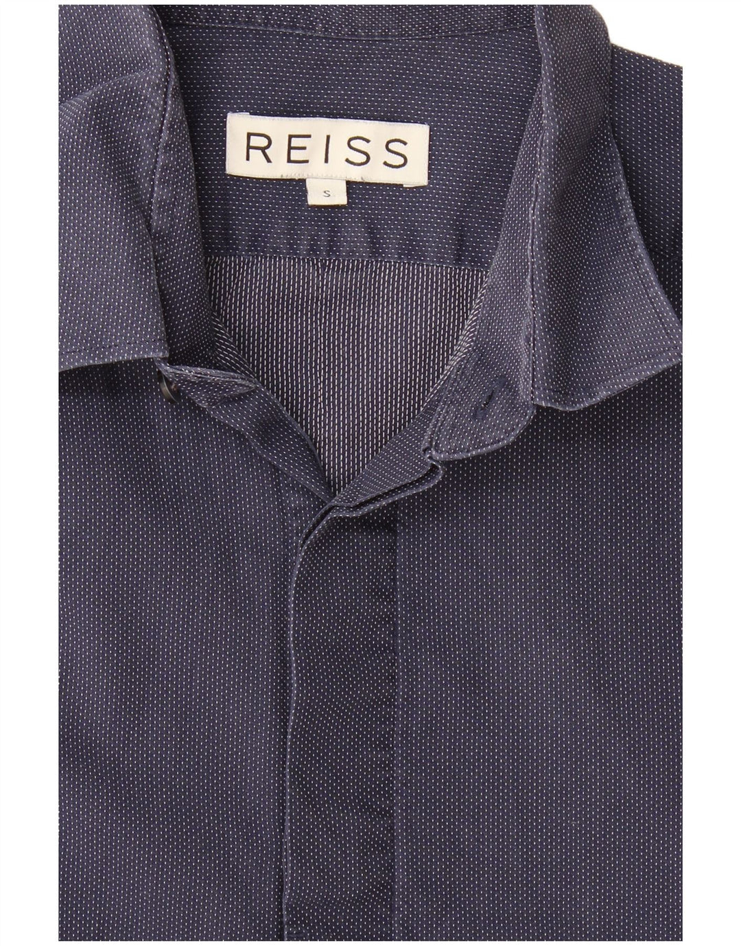 Cămașă pentru bărbați Reiss, mică, albastru marin cu pete