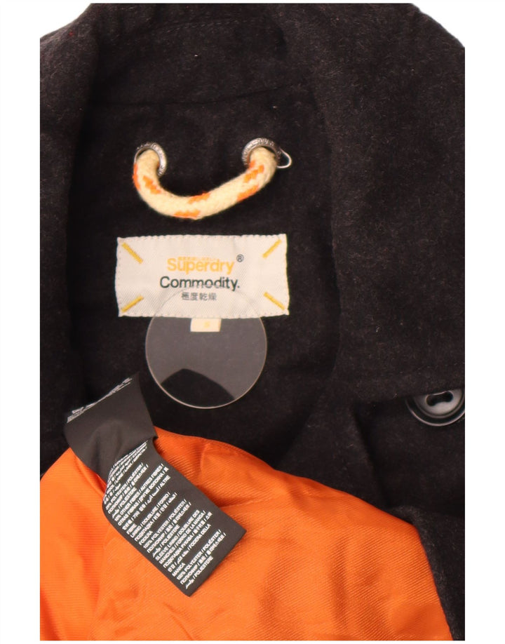 Palton de măzăre pentru bărbați Superdry UK 36, lână neagră mică