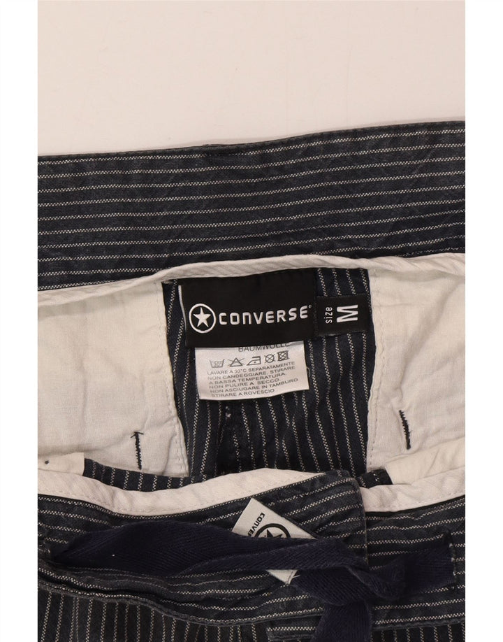 Pantaloni scurți chino Converse pentru bărbați, mediu W32, bumbac cu dungi gri