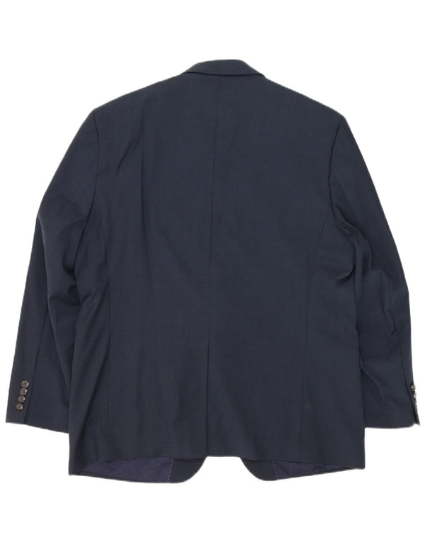 Jachetă Blazer pentru bărbați Chaps cu 2 nasturi UK 46 3XL Lână bleumarin