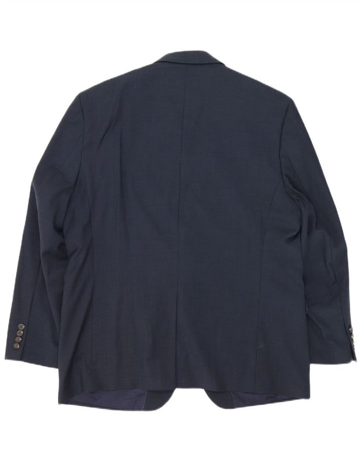 Jachetă Blazer pentru bărbați Chaps cu 2 nasturi UK 46 3XL Lână bleumarin