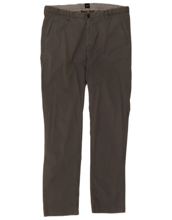Pantaloni chino slim pentru bărbați Hugo Boss EU48 Medium W32 L30 bumbac gri