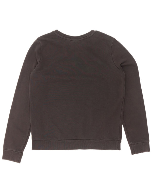 Pulover de hanorac grafic Adidas pentru femei UK 12 bumbac mediu negru