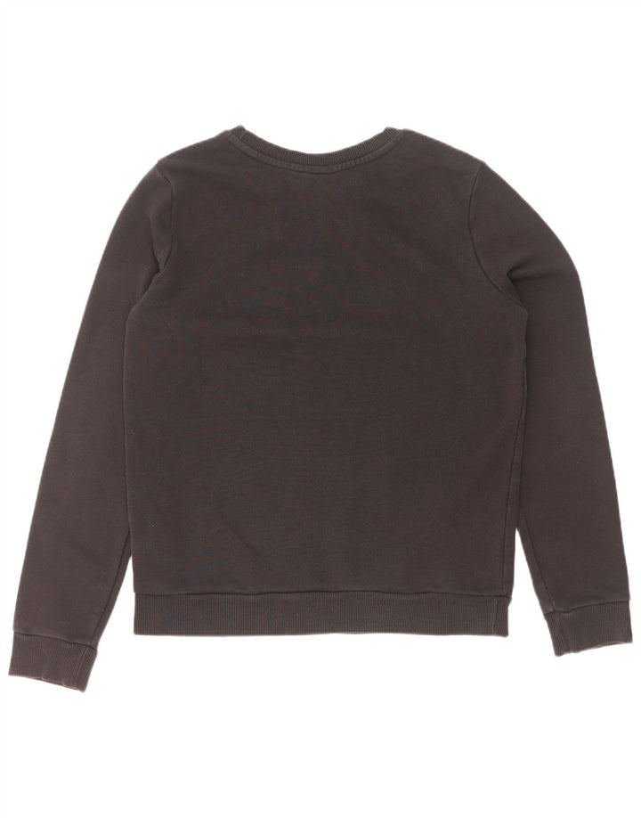 Pulover de hanorac grafic Adidas pentru femei UK 12 bumbac mediu negru